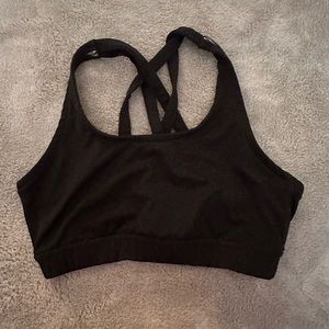 Black criss cross Varsity sports bra, Size S